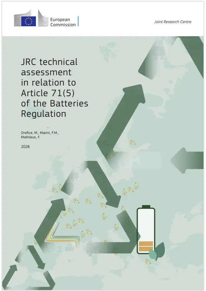 Technical assessment in relation to Article 71(5) of the Batteries Regulation / JRC 2026